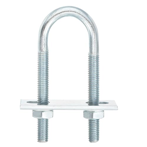 uxcell Round U-Bolts, 8 Set 25mm Inner Width 90mm Length M8 Zinc-Plated Carbon Steel U Clamp Bolt with Nuts and Plates, for Boat Trailer