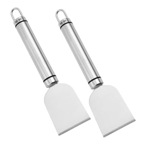 HOLIDYOYO 2 piezas Raspador Multiusos de Acero Inoxidable para Limpieza de Cocina Fregaderos Quemadores de Gas y Congeladores Herramienta Ergonómica para Eliminar Residuos y Adhesivos Hogar