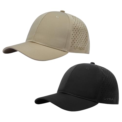 Image of UPF 50+ Performance Water Resistant Baseball Cap Lightweight Breathable Hat Golf Running Boat Hiking for Men Women