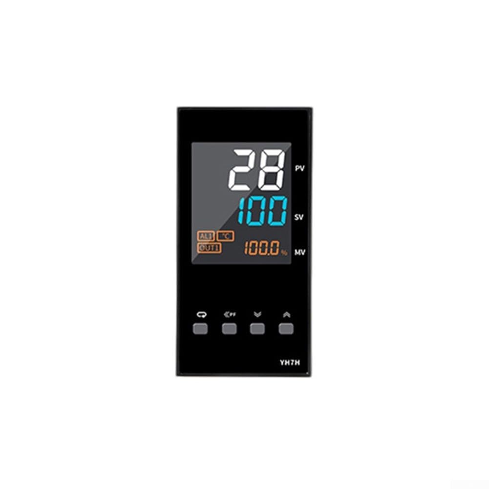 Zoegneer Kit regolatore di temperatura PID con termocoppia tipo K e relè doppio display uscita allarme per riscaldamento sistemi di raffreddamento Celsius Fahrenheit 96 x 48 mm (A)