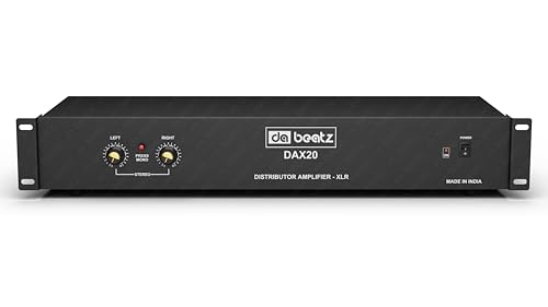 Image of DaBeatz DAX20 Distributor Amplifier | XLR & 1 /4 inch Balanced Input Output | DAX 20 Professional DJ Audio Processor | Sound Distributor for PA System Rack Mount | Amplifier for Studio & Events