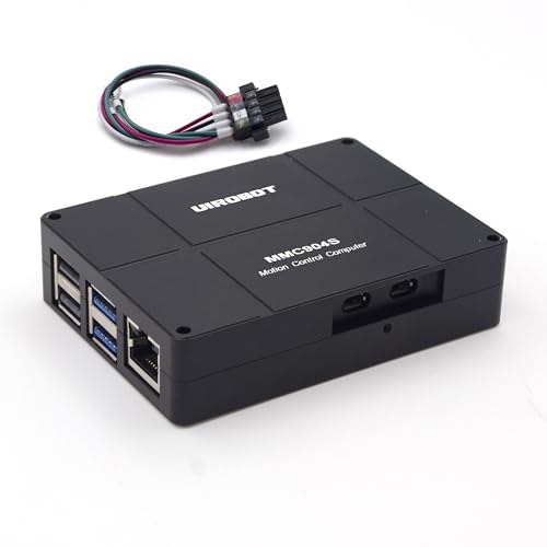 UIROBOT Fanless Mini Pc RasPI5, Industrial Desktop Computer Linux 6.1, 4GB RAM, 32GB MicroSD, PoE, 2×USB 3.0, 2×USB 2.0, 2×HDMI, RJ45, Gigabit Ethernet, CAN2.0B and Power Input Port, Metal Case -  UI-MMC904S-2