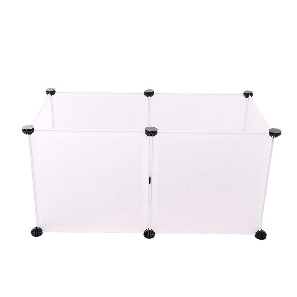 Meri Shopp Wire Metal Pet Dog Rabbit Exercise Playpen Fence Cage 6 Panels 2 White