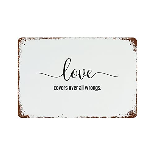 Panneau en aluminium avec message d'encouragement et d'amour - 2