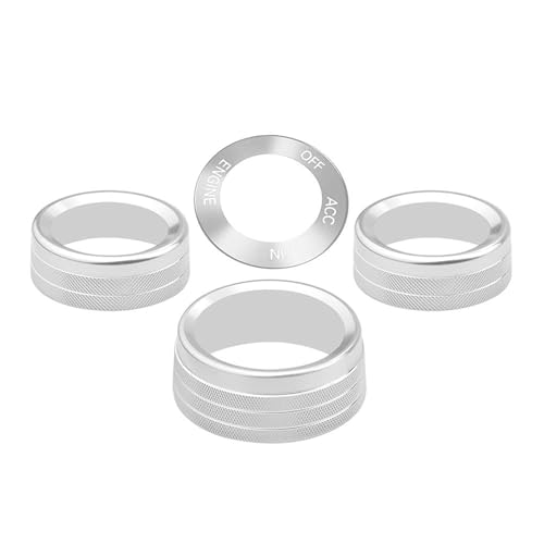 �Ԃ̃{�^���J�o�[�g���� Compatible With Dodge For Challenger 2015 2016 2017 2018 2019 2020 2021 �ԓ��G�A�R���m�u �G���W���X�^�[�g�X�g�b�v�{�^�������O�g�����ɑΉ�(Silver)