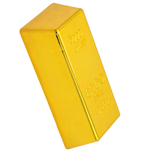 NUOBESTY Gold Bullion Bar Door Stopper Fake Gold Brick Paperweight Gold Doorstop Door Wedge Pirate Treasure for Home Office Party Decoration