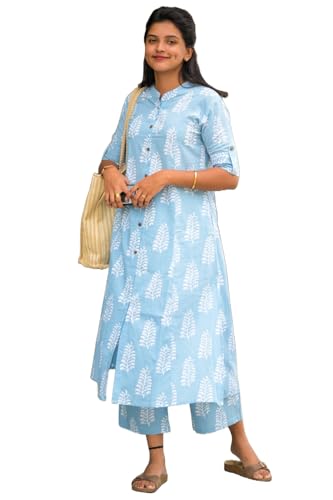 ANNI DESIGNER Women's Rayon Viscose A-Line Printed Kurta with Pant