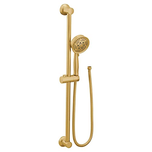 Moen 3667Epbg Showering Acc-Core Eco-Performance Handheld Showerhead With 69 Long Hose Featuring 30-Inch Slide Bar, Brushed Gold #TOP1