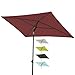 derby Balkonschirm 180 x 120 cm in Bordeaux I Rechteckiger Sonnenschirm für Balkon & Terrasse I Balkonsonnenschirm mit Schieber zum Öffnen I Höhenverstellbar I Gartenschirm kippbar