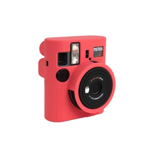 カメラ ソフト シリコン ケース レッド スムースラバー アーマー スキン ボディカバー プロテクター Fujifilm Instax Mini 41 インスタントフィルムカメラ用