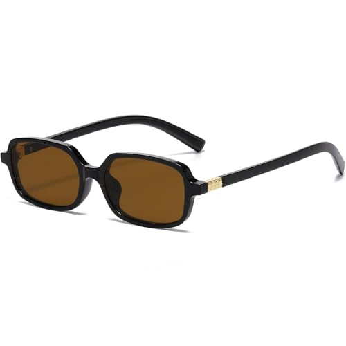 Retro Rectangular Sunglasses for Women Men Trendy Vintage Small Square Sun Glasses