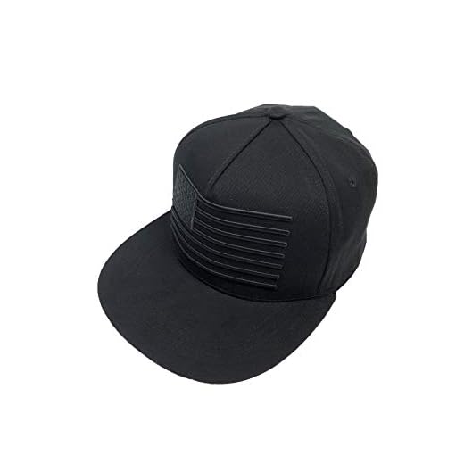HONAO Baseball Cap American Flag Snapback Hats,Unisex Adult Adjustable Trucker Hat Hip Hop Dad Hat Boys Flat Brim hat(Black Flag)