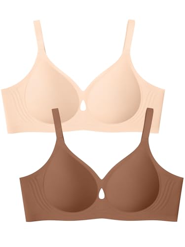 Image of LetsJoli Wireless Bras for Women No Underwire Jelly Bras Seamless Push Up Full Coverage Bralettes Comfortable Everyday Bra