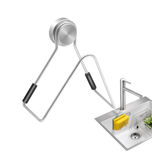 Zyntora Soporte para Esponjas De Cocina | Organizador para Estropajos de Fregadero con Imán | Rack Organizador de Secado Rápido en Acero Inoxidable para Viviendas de Alquiler Hogares Hoteles Paños de
