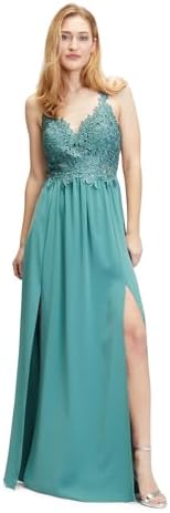 Vera Mont Damen Abendkleid mit Spitze 38, Bright Eucalyptus