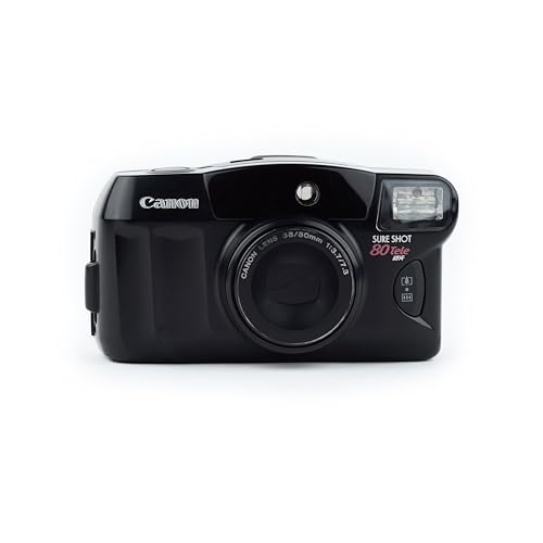 Canon Sure Shot 80 Tele SAF 35mm Film Camera w/Canon 38-80mm Lens (Black)