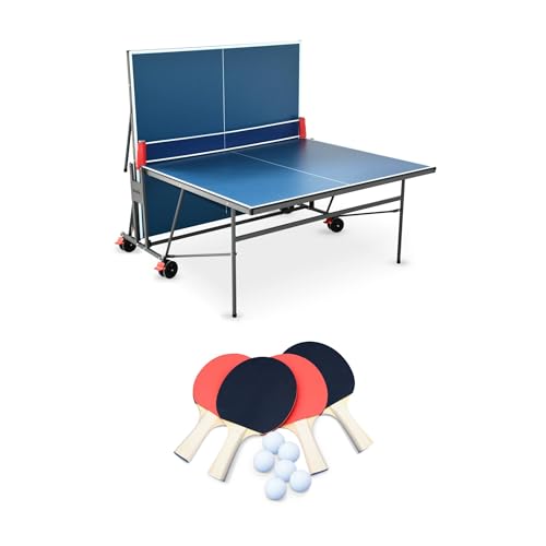 Alice's Garden - Table de ping Pong Indoor Bleue - Table Pliable avec...