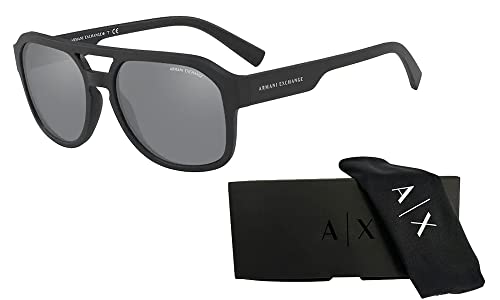 Armani Exchange AX4074S Rectangle Sunglasses for Men +BUNDLE with ACCESSORY EYEWEAR KIT3