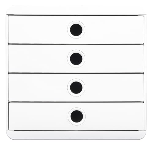 Exacompta - Réf. 314313D - POP-BOX Autentik - Caisson 4 tiroirs pour document A4+ - Dimensions...