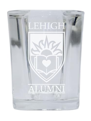 Vaso shot cuadrado 2 oz con grabado Lehigh University