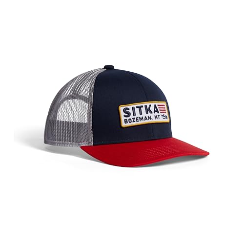 SITKA Gear Unisex Patriot Mid Trucker Hat - Eclipse, One Size