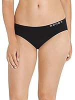 Bonds Women's Underwear Seamless Bikini Brief, Black (1 Pack), 14