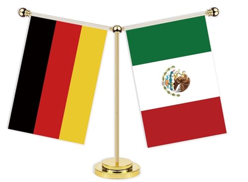 Drapeau de bureau Mexique Allemagne 30 cm petit bureau mexicain bicolore