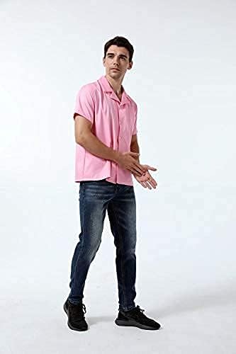 Miniatura 7 de Camisa de hombre de anime de Halloween camisa Badman camisa rosa Vegeta ropa diaria cuello básico de verano camisas tejidas de manga corta Rosado