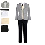 Yejue FF14 Alphinaud Leveilleur Eorzea School Uniform Cosplay Costume Uniform Full Set Casual Game Carnival Show Party