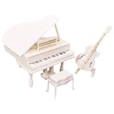 Generisch Klaviermodell,Klaviermodell für Kinder - Lernspielzeug Klavier Miniaturhocker | Exquisites Musikinstrumentenmodell, Miniatur-Hausklaviermodell für Ostern, Kindertag, Geburtstag