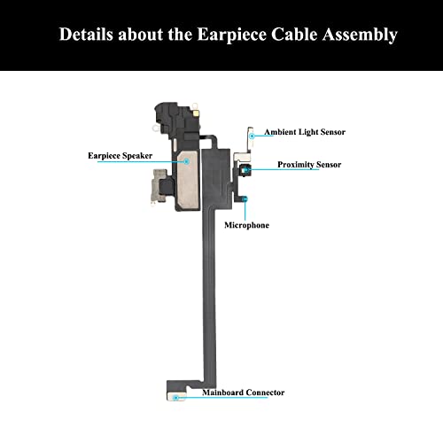 for iPhone Xs Max Earpiece Speaker & Earspeaker Ear Piece Proximity Light Sensor Flex Cable with Repair Tools Compatible with iPhone Xs Max 6.5 Inch
