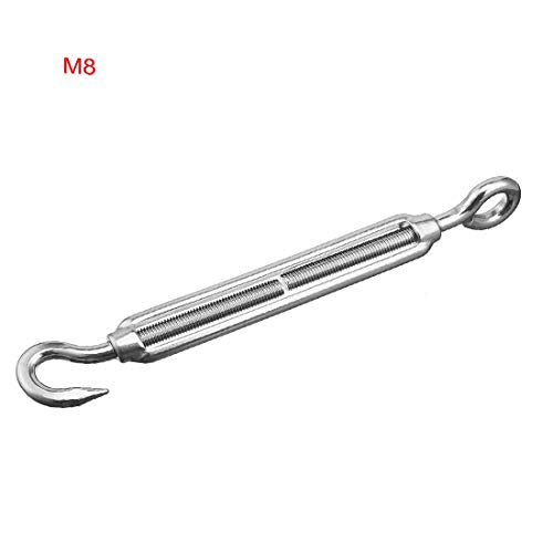 New Lon0167 M8 Stainless Featured Steel 304 Hook reliable efficacy & Eye Turnbuckle Wire Rope 5pcs miniatura 2