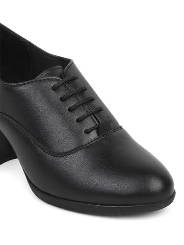 Image of ELLE Women's Classic Block Heel Pumps with lace-up
