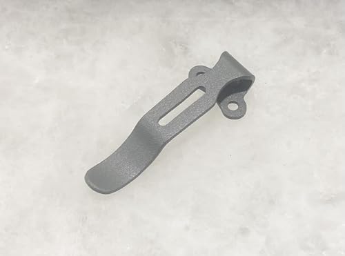 Coast Slayer Flashlight Replacement Pocket Clip, Flat Gray Steel, No Screw