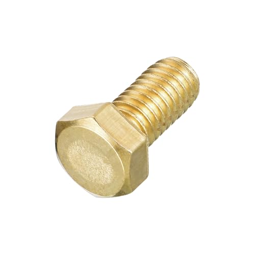 Image of METALLIXITY Hex Head Screw Bolt (3 /8-16x3 /4) 1Pcs, Brass Fully Threaded Solid Brass Hex Bolts Machine Screws - for Machinery Repair