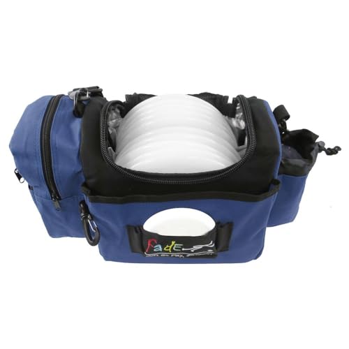 Mint Discs Fade Gear Crunch Box Disc Golf Bag | Starter Bag with 12+ Disc Capacity | Premium Lightweight Disc Golf Shoulder Strap, NAVY BLUE