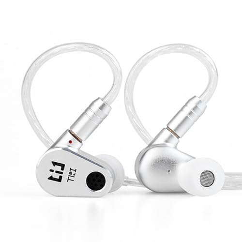 keephifi Tri In Ear Monitor Draco Auriculares Intraurales In Ears, 2DD IEM Auriculares con Cable IEM para Voz íntima con cavidad de aleación CNC Earphone para Escenario, Juegos(3,5 mm)