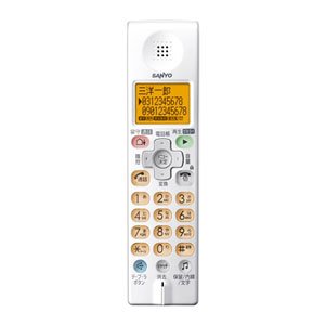 【中古】「非常に良い」三洋電機 増設用専用子機 (グレイスホワイト) TEL-SDJ5(W) TEL-SDJ4(W)｜三洋電機 増設用専用子機 (グレイスホワイト) TEL-SDJ4(W