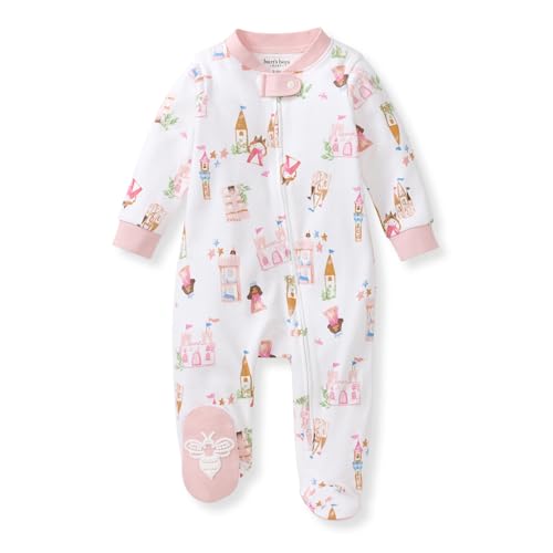 Image of Burt's Bees Baby unisex-baby Sleep & Play, Organic One-piece Romper-jumpsuit Pj, Zip Front Footed Pajama
