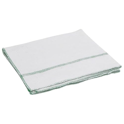Sufrk Paños para suelo, 50 unidades, rayas blancas y verdes, 50 x 60 cm, paño de limpieza de microfibra, toallas de limpieza para todos los usos
