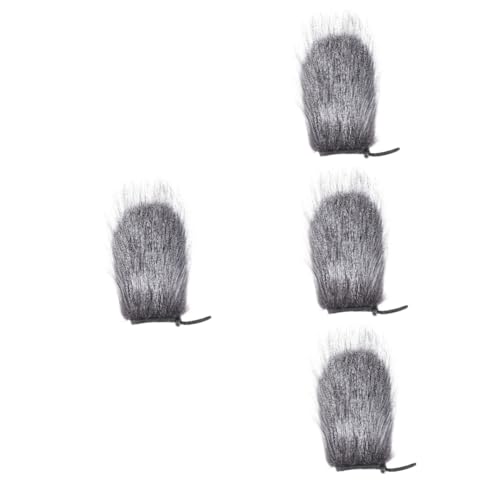 Housse anti-vent microphone en fausse fourrure lavable pour éliminer le bruit de salive