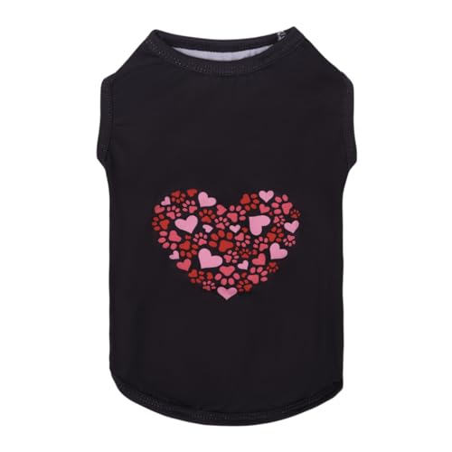 CuteBone Soft Valentines Day Dog Shirt Lightweight Small Puppy T-Shirts Pet Clothes Breathable Tee Vest Stretchy Outfit Cat Apparel BX11L-D