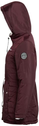 Bebe Women's Winter Coat – Reversible Faux Fur Lined Anorak Parka Puffer Jacket (S-Xl), Size Large, Cranberry #TOP4