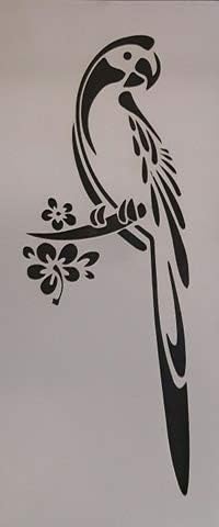 Amazon Com Parrot Parakeet Budgerigar Macaw Lovebird Stencil Sheet For Windows Wall Reusable Mylar 350 Micron Plastic 8 High Arts Crafts Sewing
