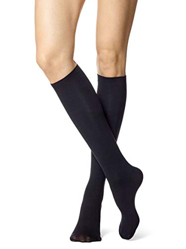 Hue Women's No Band Knee Highs 2891 2 Black