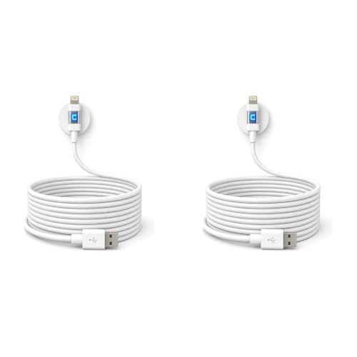 Patented Magnetic Dock Lightning Cable Bundle, 3ft Car + 6ft Nightstand, Cord Holder, Blue Glow Tip, Fast Charger image 2