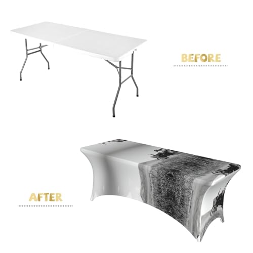 Housses de table rectangulaires extensibles pour protéger et décorer vos buffets - 5