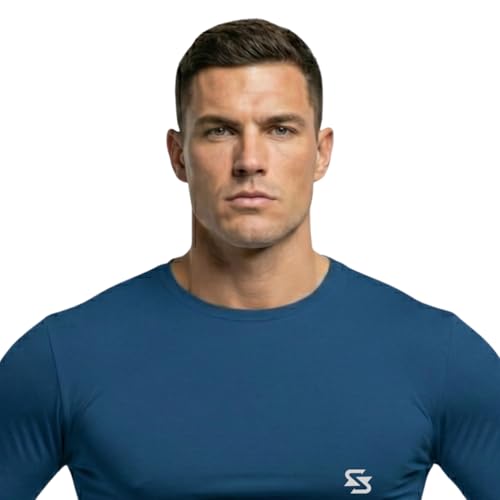 Image of Men's Compression Shirts Long Sleeve, Base-Layer Quick Dry Workout T Shirts Sports,Gym, Running T-Shirt