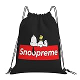 [MINIER] スヌーピー ジムサック 大容量ナップサック 巾着バック 軽量 防水 旅行 アウトドア スポーツジム ジムバッグ 運動トレーニングunisex 多機能 巾着袋 バックパック。長さ42cmx幅36cm