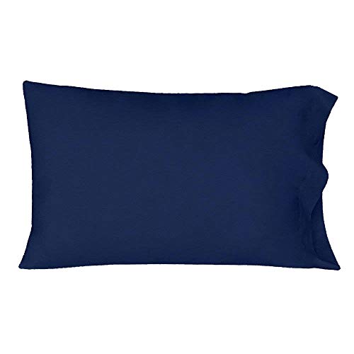 By Cotton Craft Premium 600TC 100% Cotton Set of 2 Pillow Cover/Pillow Shams (Navy Blue -18 x 28)